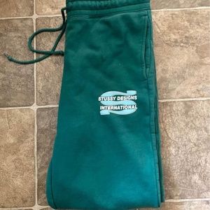 stussy sweatpants green-xs